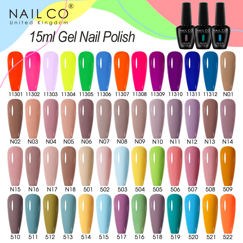 Nail Art Natural - NAILCO 15ml Gel Nail Polish Red