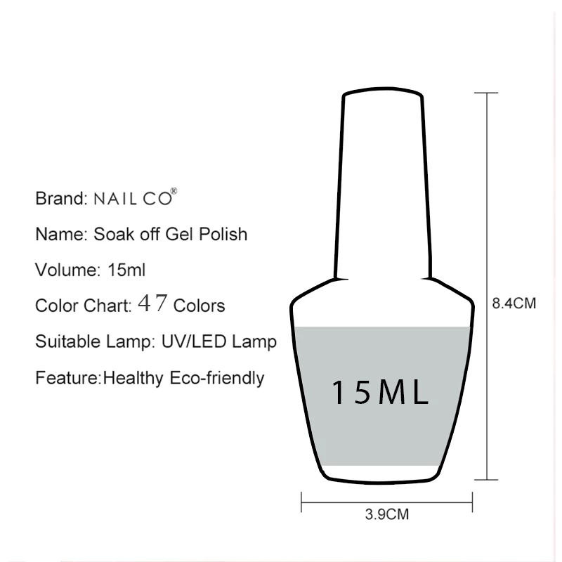 NAILCO 15ml Gel Nail Polish Re - Nail Art Natural ulasan dan harga