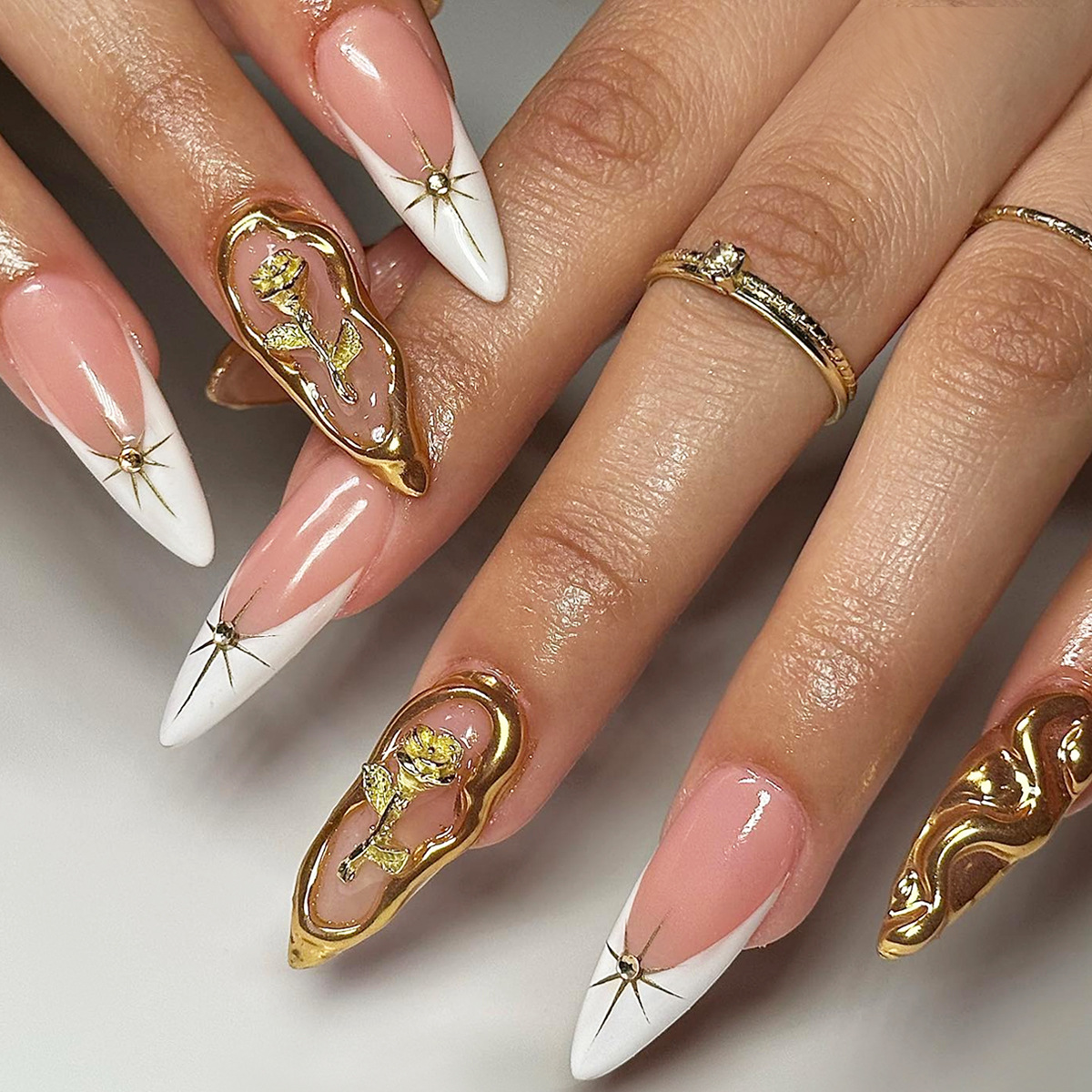 24Pcs Leopard Print French Alm - Nail Art Leopard ulasan dan harga