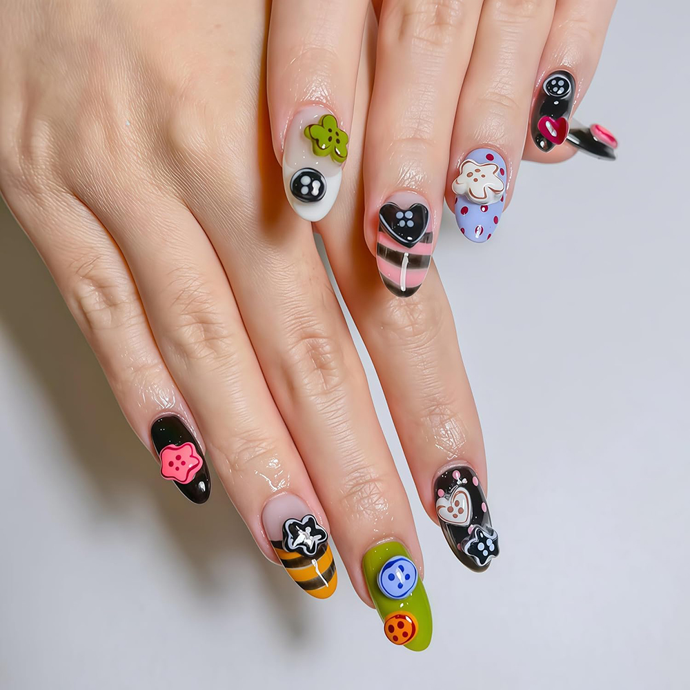 3D Buttons Nail Art Mold Silic - Nail Art Leopard ulasan dan harga