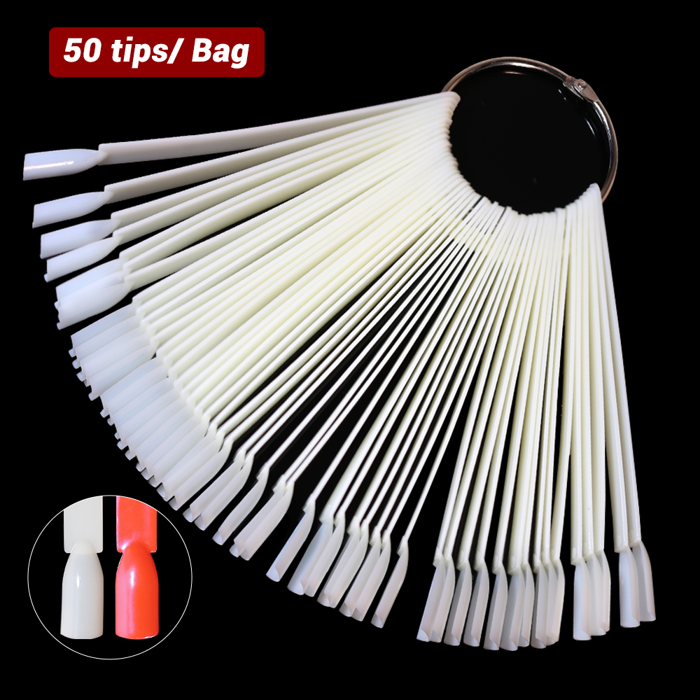 50Pcs False Nail Display Stick - Nail Art Natural ulasan dan harga