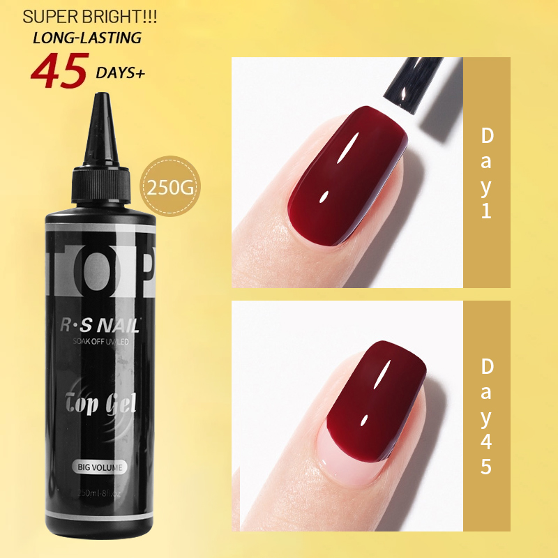 RS NAIL 250ML Super Top Coat B - Nail Art Natural ulasan dan harga